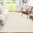 thumbnail image 1 of Washable Rugs 8x10 Solid Textured Living Room Rugs, Large Modern Accent Carpet Stain-Resistant Contemporary Distressed Carpet, Soft Low Pile Carpet for Bedroom, Farmhouse, Office, Beige, 1 of 9