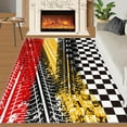 thumbnail image 1 of Washable Rugs Black Red Yellow Graffiti Race Car Rug， Colorful Cars Print Rug For Bedroom Thin Rug， Apply To Dining Room Bedroom Children's Room Study Office Game Room 1x2ft, 1 of 6