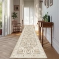 thumbnail image 1 of Washable Runner Rug, 2'3" x 14' Non-Slip Boho Vintage Hallway Rug Runner with Rubber Backing, Stain Resistant Low Pile Distressed Carpet Runner for Bedroom, Kitchen, Laundry, Entrance, 1 of 6