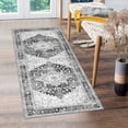 thumbnail image 1 of Washable Runner Rug, 2x5 Non-Slip Boho Vintage Hallway Rug Runner with Rubber Backing, Stain Resistant & Low Pile Faux Wool Distressed Carpet Runner for Bedroom, Kitchen, Laundry, Entrance, 1 of 7