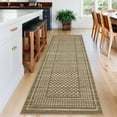 thumbnail image 1 of Washable Runner Rug 2x6 Kitchen Rugs Non Slip Washable Modern Brown Indoor Entryway Rug Farmhouse Soft Bath Mat Stain Resistant Carpet for Bedroom Hallway Laundry 2'x6' Brown, 1 of 8