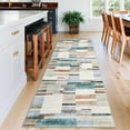 thumbnail image 1 of Washable Runner Rug 2x6 Modern Entryway Rug Tartan Plaid Non Slip Kitchen Rugs Rustic Bedroom Area Rug Hallway Runners Soft Carpet Bath Mat Stain Resistant Throw Rugs for Laundry 2'x6' Colorful, 1 of 9