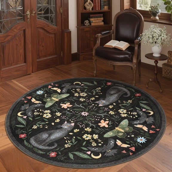 Washable Runner Rug,Floral Non Slip Hallway Runner Rug, Stain Resistant Soft Long Kitchen Rug,Low Profile Pet Friendly Floor Carpet for Entryway Bathroom Laundry Room