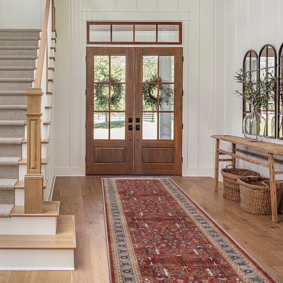 Washable Runner Rugs for Entrance Hallways 2x10 Stain Resistance Runners Non-Slip Low Pile