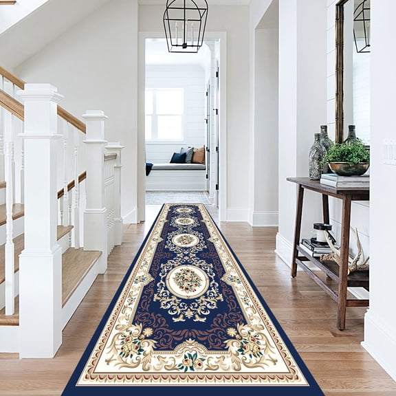 Washable Runner Rugs for Entryway 2x10 Vintage Hallway Runner Rugs Non-Slip Low Pile