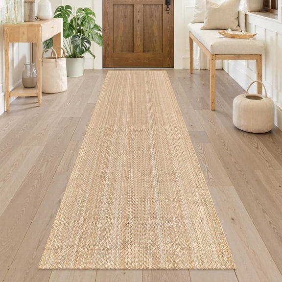 Washable Runners for Hallways 2x8 ft Kitchen Runner Non Slip Rubber Backed Hall Runners Cotton Entryway Runner