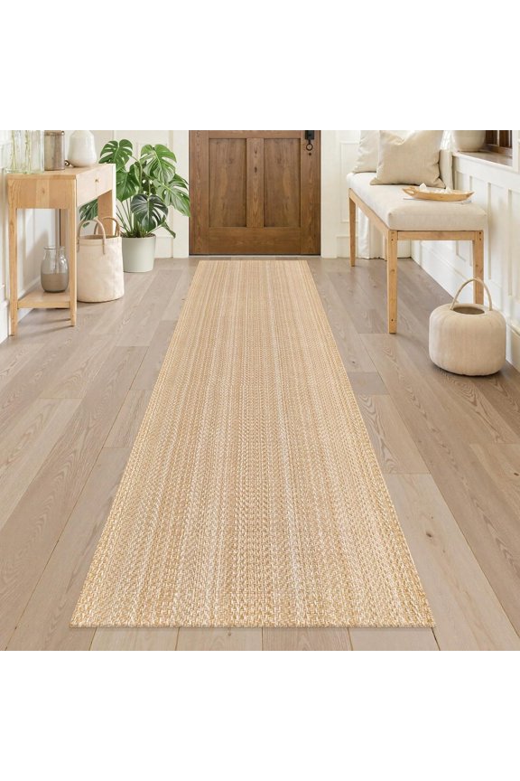 Washable Runners for Hallways 2x8 ft Kitchen Runner Non Slip Rubber Backed Hall Runners Cotton Entryway Runner
