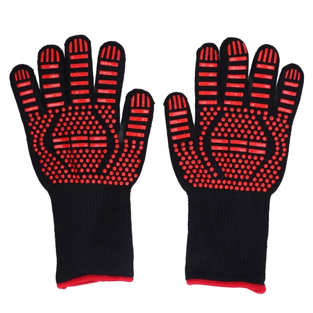 Washable Silicone & Polyester Oven Mitts for Safe Cooking up to 500°C