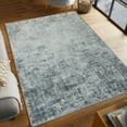 thumbnail image 1 of Washable Skid-Resistant Area Rug Geometric Blue 5' x 7', 1 of 9