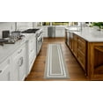 thumbnail image 1 of Washable Skid-Resistant Runner Rug, Border, Light Grey and White, 26" x 72", 1 of 8