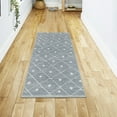 thumbnail image 1 of Washable Skid-Resistant Runner Rug Geometric Blue/Grey 24" x 60", 1 of 9