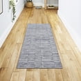 thumbnail image 1 of Washable Skid-Resistant Runner Rug Geometric Grey 24" x 60", 1 of 9