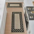 thumbnail image 1 of Washable Skid-Resistant Runner Rug, Trellis Border , Natural Twist and Black , 26" x 45"/26" x 60", 1 of 9