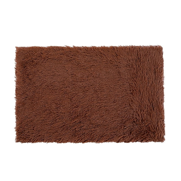 Washable Small Bedside Rug, Soft Fluffy Shaggy Rugs for Living Room, Bedroom, Indoor Floor Carpet, Home Decor Aesthetic, Brown