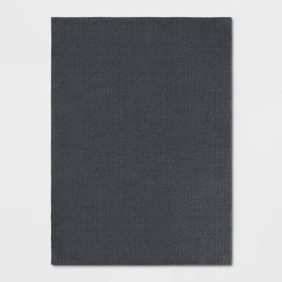 Washable Solid Machine Tufted Accent Rug - Skid-Resistant, Indoor, Low Pile