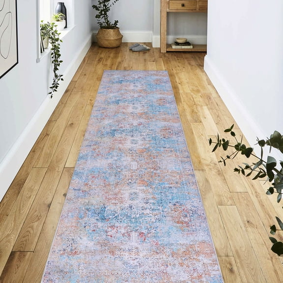 Washable, Stain-Resistant Runner Rug - Enhances Style in Living Room