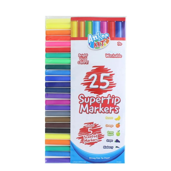 Washable Supertip Color Markers | Set of 25