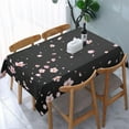 thumbnail image 1 of Washable Tablecloth, Cherry Blossoms Pink Rectangle Table Cover, Spillproof & Wrinkle-Free, for Farmhouse, Kitchen, Dining Room, Picnic Parties, 60 X 84 Inches, 1 of 7