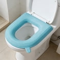 thumbnail image 1 of Washable Toilet Seat Cushion, All Season Washroom Commode Pad, Universal U V O Square Cover, Thick Soft Bathroom Accessory, Home Hygiene Warming Mat, 1 of 6