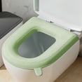 thumbnail image 1 of Washable Toilet Seat Cushion, All Season Washroom Commode Pad, Universal U V O Square Cover, Thick Soft Bathroom Accessory, Home Hygiene Warming Mat, 1 of 6