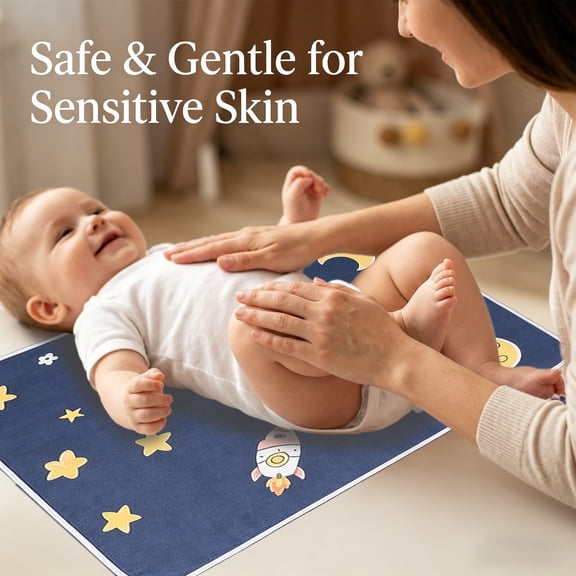 Washable Underpads, Waterproof Absorbency Incontinence Bed Pads, Leak Proof Toddler Mattress Pad 35"x27", Navy