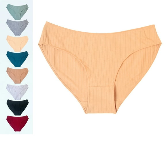 Washable Urinary Incontinence Potective Underwear for Women Leak Proof Absorbent Cotton Panties Beige L