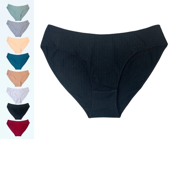 Washable Urinary Incontinence Potective Underwear for Women Leak Proof Absorbent Cotton Panties Black M