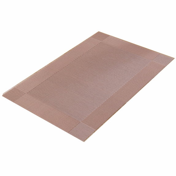 Washable Vinyl Woven Table Mat, Elegant Durable Heat Resistant PVC Place Mats, Non-Slip Stain Resistant Reusable Vinyl Weave Placemat for Kitchen Dining Tabletop Party Catering Outdoor Grilling