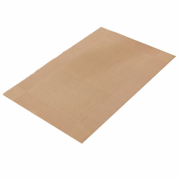 Washable Vinyl Woven Table Mat, Elegant Durable Heat Resistant PVC Place Mats, Non-Slip Stain Resistant Reusable Vinyl Weave Placemat for Kitchen Dining Tabletop Party Catering Outdoor Grilling