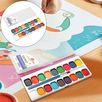 Washable Watercolors, 1 Pack, 16 Colors with Paint Brush, Watercolor Paint Set, Water Color Painting Kids, Watercolors for Kids and Adults, Halloween Supplies