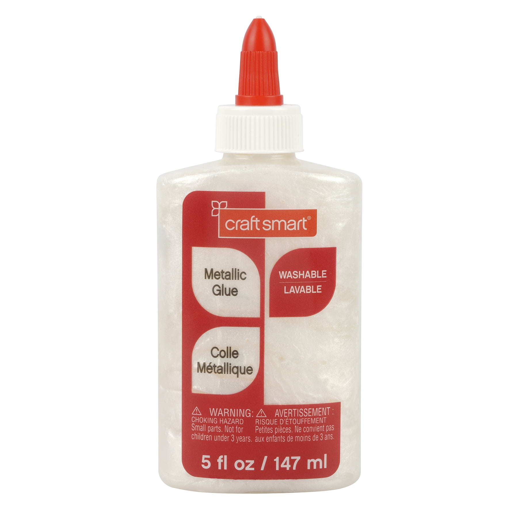 Washable White Metallic Glue by Craft Smart – Shimmer Finish - Ideal for Crafts - School Projects & DIY Art - 12 Pack