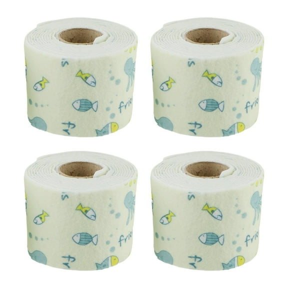 Washable Window Anti-Condensation Strips 9.2ft, Thickened Water Absorbing Sticker for Kitchen Glass Sink, Cute Pattern Moisture Control Tape(Small fish)