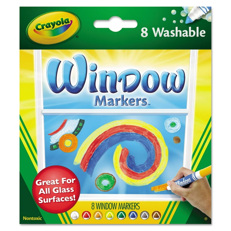 Washable Window FX Marker, Broad Bullet Tip, Assorted Colors, 8/Pack Washable Window FX Marker, Broad Bullet Tip, Assorted Colors, 8/Pack