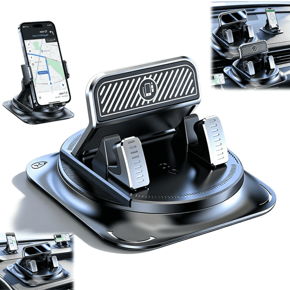 Washable Wonder Phone Mount,Non-Slip Dashboard Mount with Adjustable Spring Clip,One-Hand Operation Navigation Stand for Smartphones