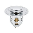 thumbnail image 1 of Washbasin Drain Stopper Push Type Bouncing Core Sink Plug with Anti-Clog Basket Copper Core Stainless Steel Bathroom Sink Drain Plug, 1 of 3