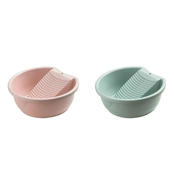 Washboard Basin for Hand Washing Clothes, Non- Washtub with Integrated Washboard, Lightweight Wash Basin, Small Delicate Articles Washing Clothes Laundry for Home and Outdoor