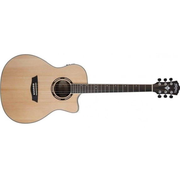 Washburn Grand Auditorium Acoustic Electric Guitar - Natural - AG70CEK