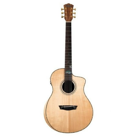 Washburn Allure Bella Tono Studio Cutaway Acoustic Electric Guitar, Gloss Natural