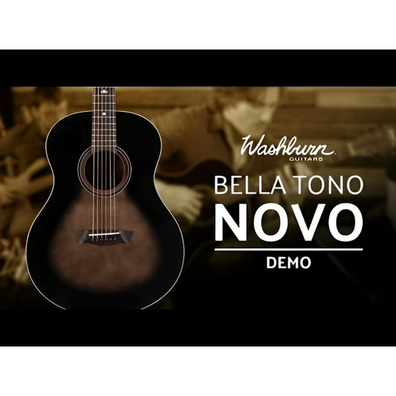 Washburn Bella Tono Novo 25.5 in Acoustic Guitar, Multicolor