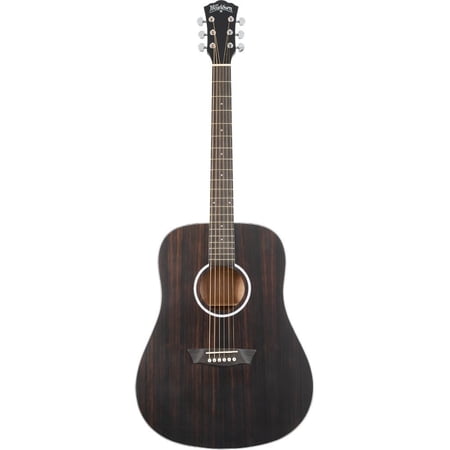 Washburn Deep Forest Ebony D Dreadnought Acoustic Guitar - Striped Ebony