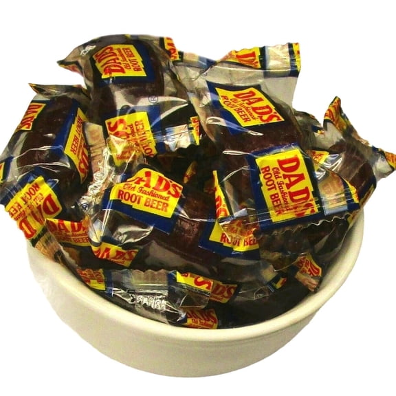 Dad's Wrapped Root Beer Barrels Hard Candy, Individually Wrapped, 2 lb Bulk Bag, Classic Root Beer Flavor