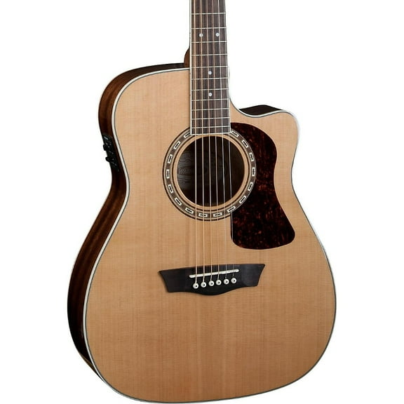 Washburn Heritage Series HF11SCE Acoustic-Electric Folk Guitar Natural