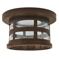 thumbnail image 1 of Design House Washburn LED Outdoor/Indoor Ceiling Light with Clear Seedy Glass, Rustic Bronze, 1 of 14