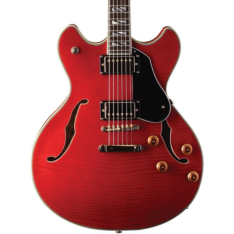 washburn HB-35 セミアコ レッド Washburn HB-35 Semi Hollow Guitar Wine Red & Hardshell Case