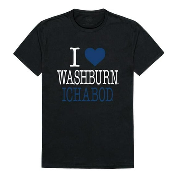 Washburn University I Love T-Shirt, Black - Extra Large