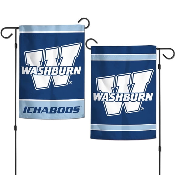 Washburn University Ichabods 12.5 x 18" Double Sided Yard and Garden College Banner Flag Is Printed in the USA