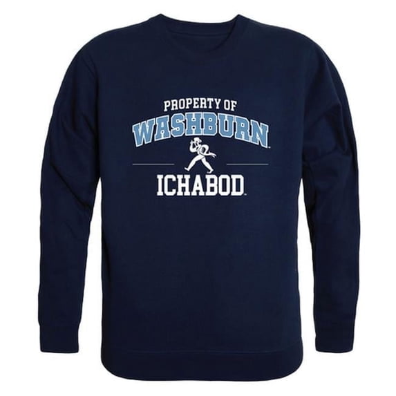 Washburn University Property of Crewneck T-Shirt, Navy - Medium