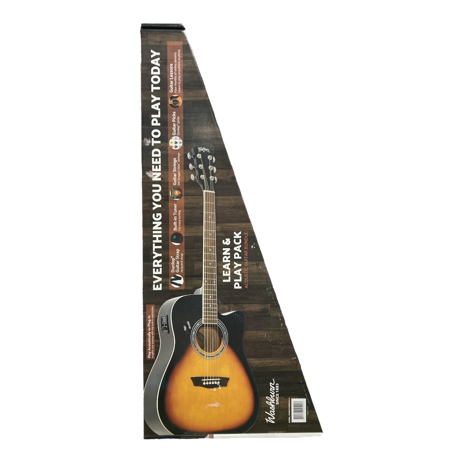 Washburn Electric Acoustic Guitar Learn & Play Bundle, Model
