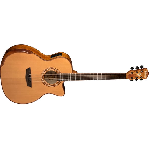 Washburn WCG66SCE 6-String Grand Auditorium Cutaway Acoustic Guitar - Natural