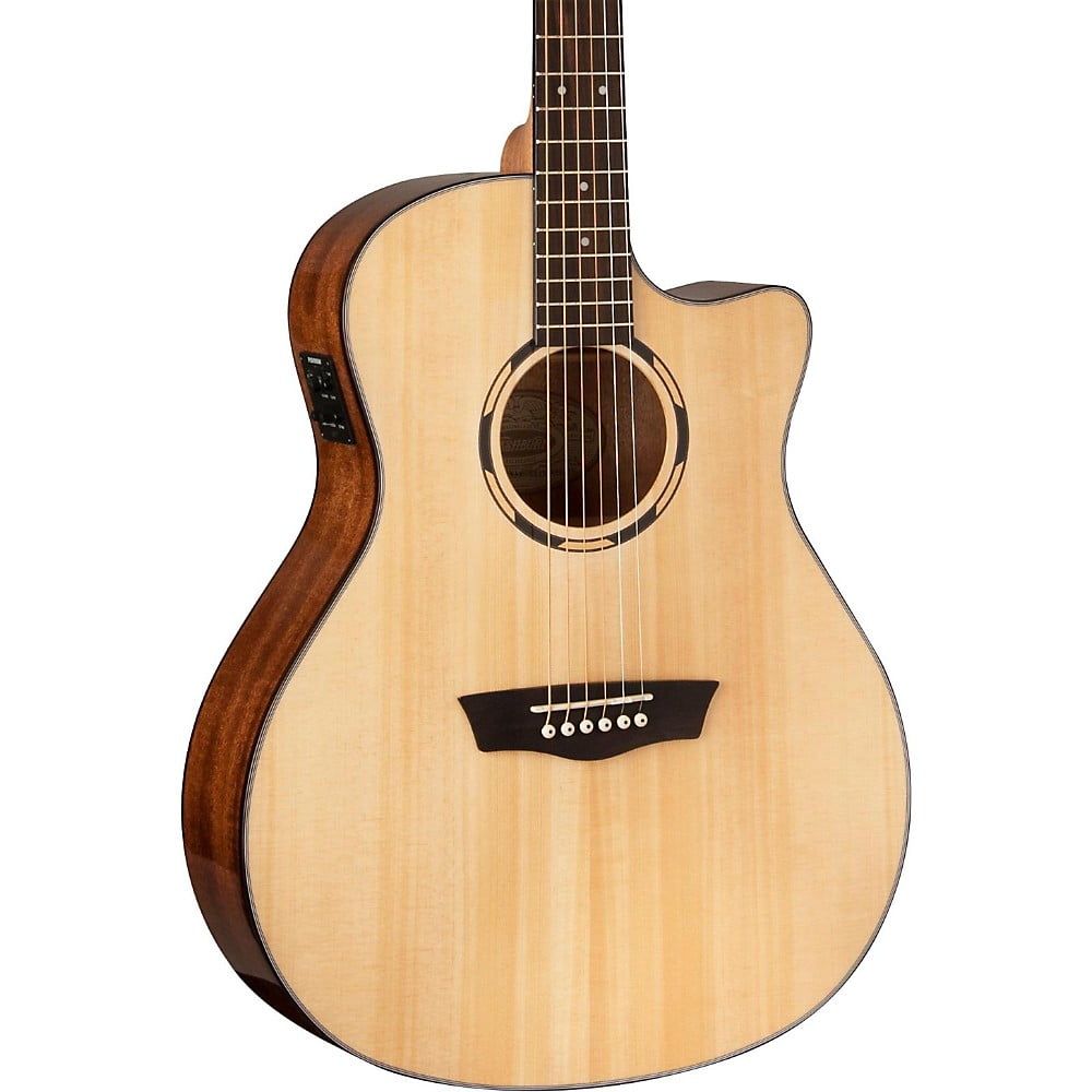 Washburn Woodbine Series WLOSCE Acoustic-Electric Orchestra Guitar Natural